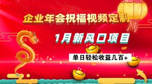 新风口项目抖音直播企业年会祝福视频定制-项目拓荒者