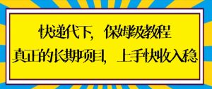 快递代下保姆级教程，长期项目，上手快收入稳，全国收单-项目拓荒者