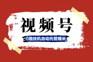 视频号0撸挂机躺赚日入500+，0费用，可推广(附:详细教程)-项目拓荒者