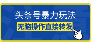 头条全新暴力搬砖新玩法掘金，稳定日入200+-项目拓荒者