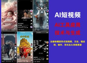 AI短视频训练营，自媒体短视频爆款流量形式作品AI工具生成-项目拓荒者